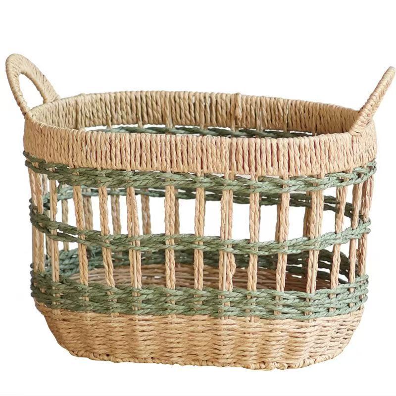 Decorative basket made of woven natural material Acalora