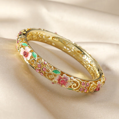 BowLift | 14k Diamond Accented Floral Bangles