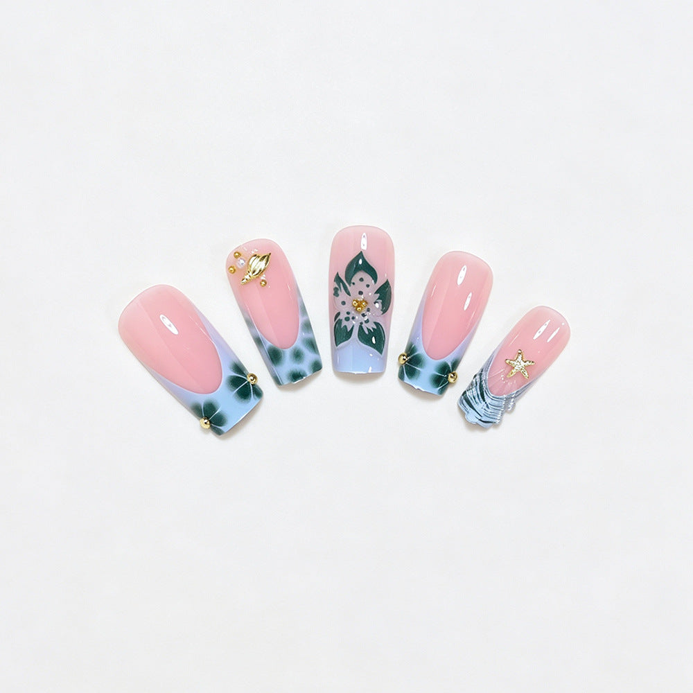Artistic Long Acrylic Nail Extensions Acalora