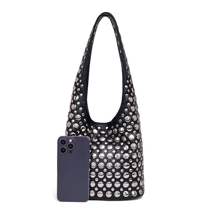 Studded Leather Shoulder Bag Acalora