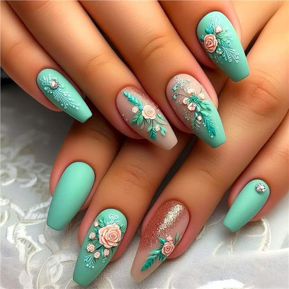 Artistic Floral Design Press-On Nails Acalora 1788434359
