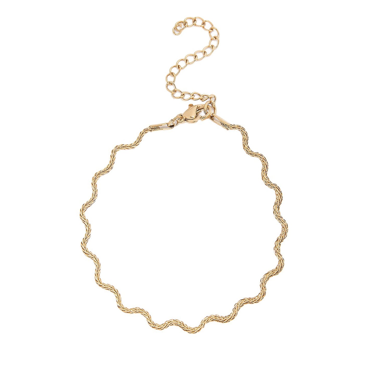 Elegant Wavy Chain Necklace Acalora