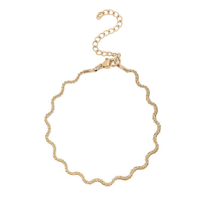 Elegant Wavy Chain Necklace Acalora