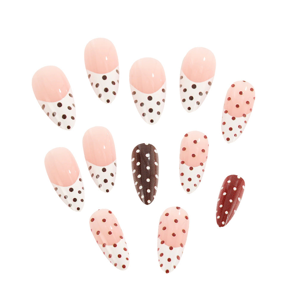Creative Art Nails in Modern Polka Dot Design Acalora