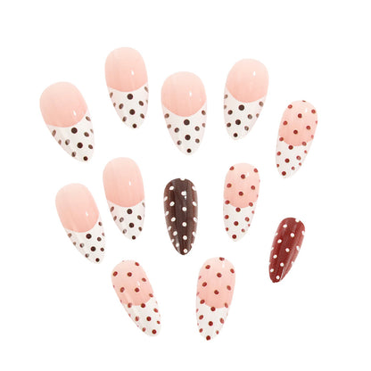 Creative Art Nails in Modern Polka Dot Design Acalora
