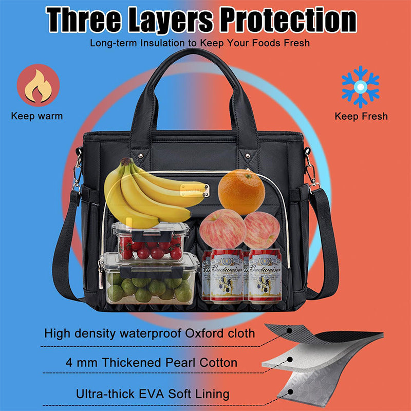 Quilted Multi-Functional Work Tote Acalora
