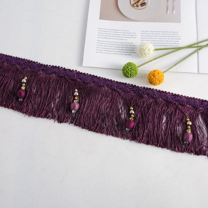 Luxury Fringe Braid with Bead Trim Acalora