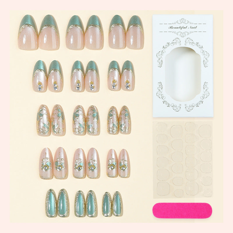 Decorative Floral Art Press-On Nail Set Acalora