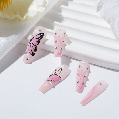 Artistic Butterfly Press-On Nail Set Acalora