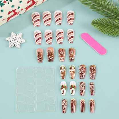 Artificial nails with Christmas design Acalora