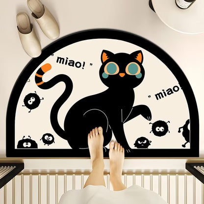 Fun Cat-Themed Bathroom Mat