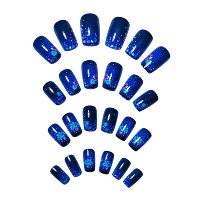 Artistic Gradient Floral Nail Art Acalora