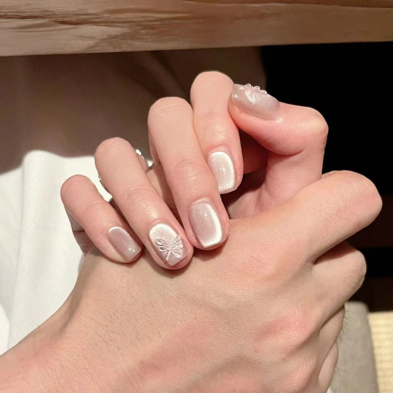 Artistic Stiletto Press-On Nail Set with Unique Design Elements Acalora