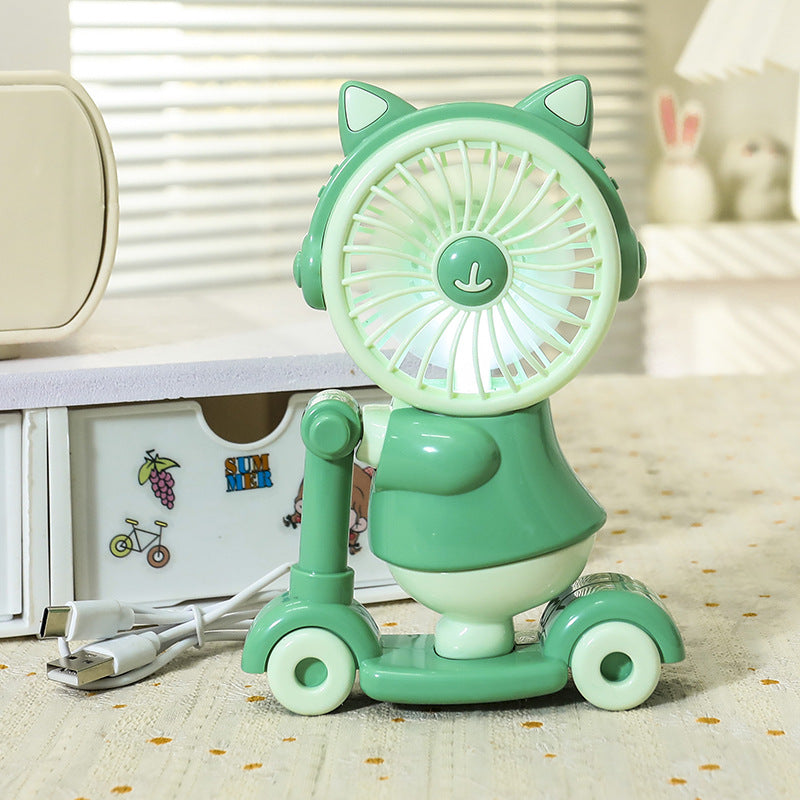 Women Portable Handheld Fan in Creative Animal Design Bowlift