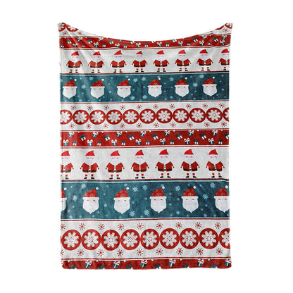 Festive Holiday-Themed Plush Fleece Blanket