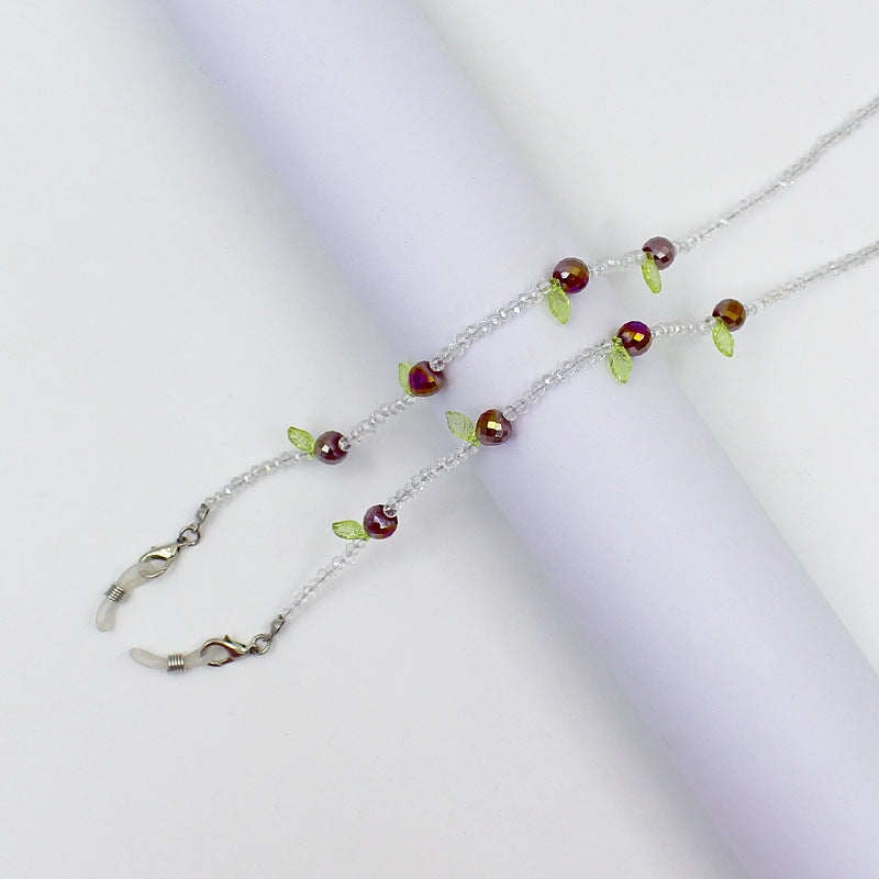 Charming Floral Beaded Eyewear Chain Acalora