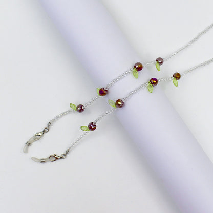 Charming Floral Beaded Eyewear Chain Acalora
