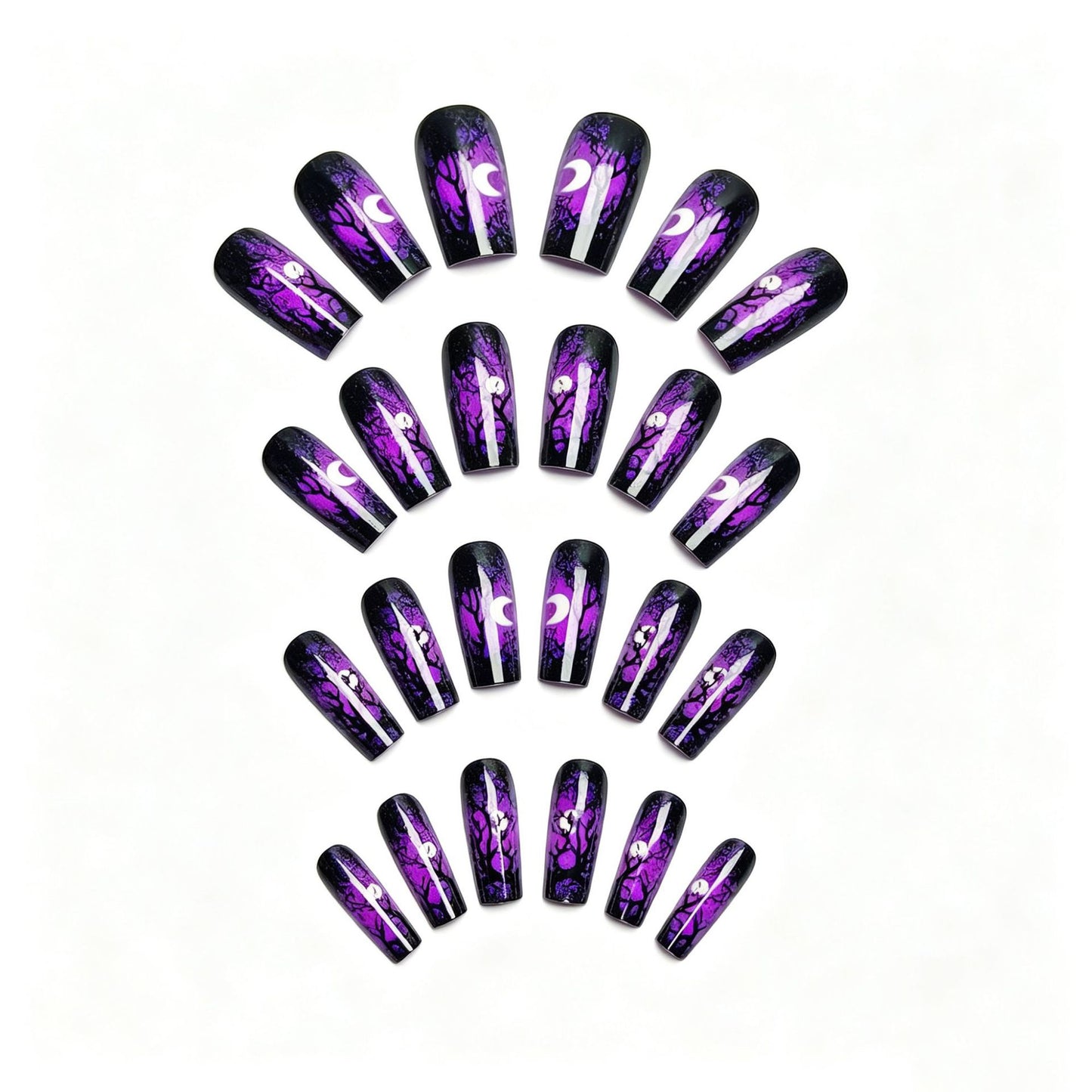 Artistic Halloween Tree Nail Art Acalora