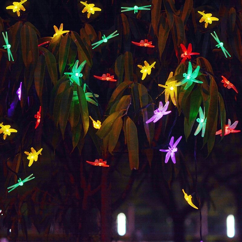 BowLift | Outdoor Solar Dragonfly Waterproof LED Lights Festival Party Decoration String Lights