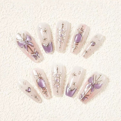 Artistic Press-On Nail Art Extensions Acalora