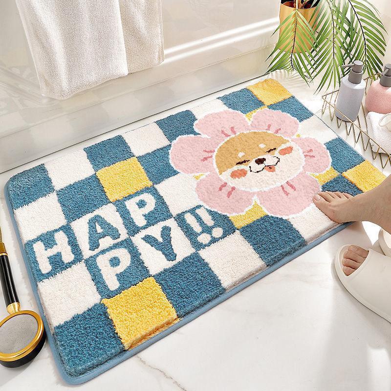 Cute Cartoon Bunny-Themed Bath Mat