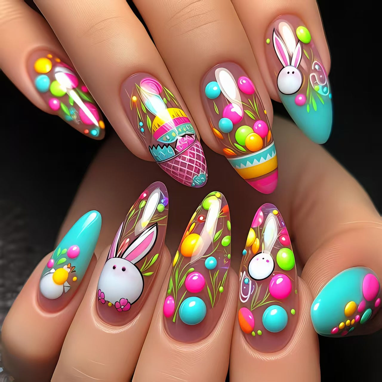 Creative Easter-Themed Nail Art Acalora