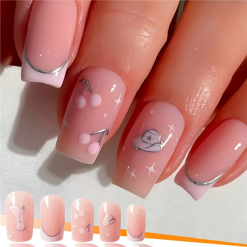Artistic Press-On Nail Art with Unique Illustrations Acalora