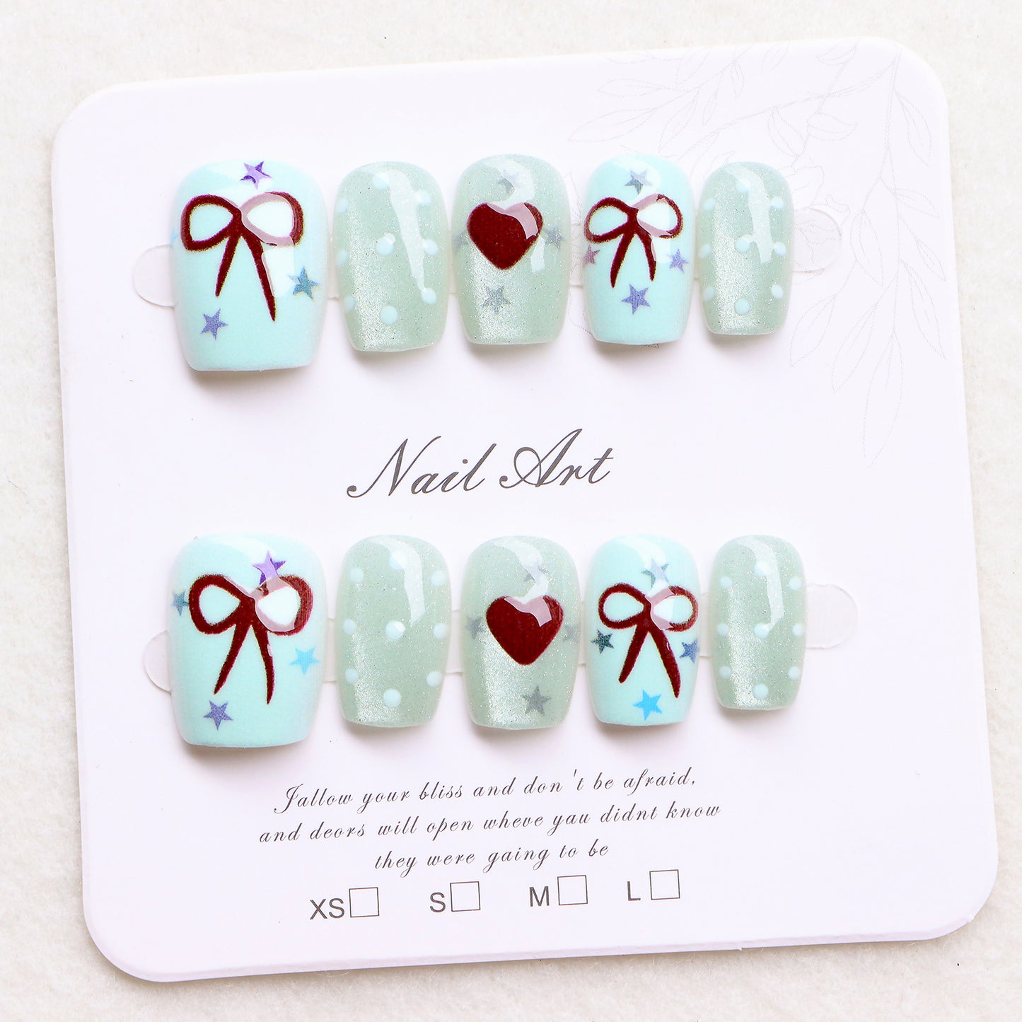 Decorative Holiday-Themed Press-On Nail Art Set Acalora