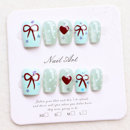 Decorative Holiday-Themed Press-On Nail Art Set Acalora
