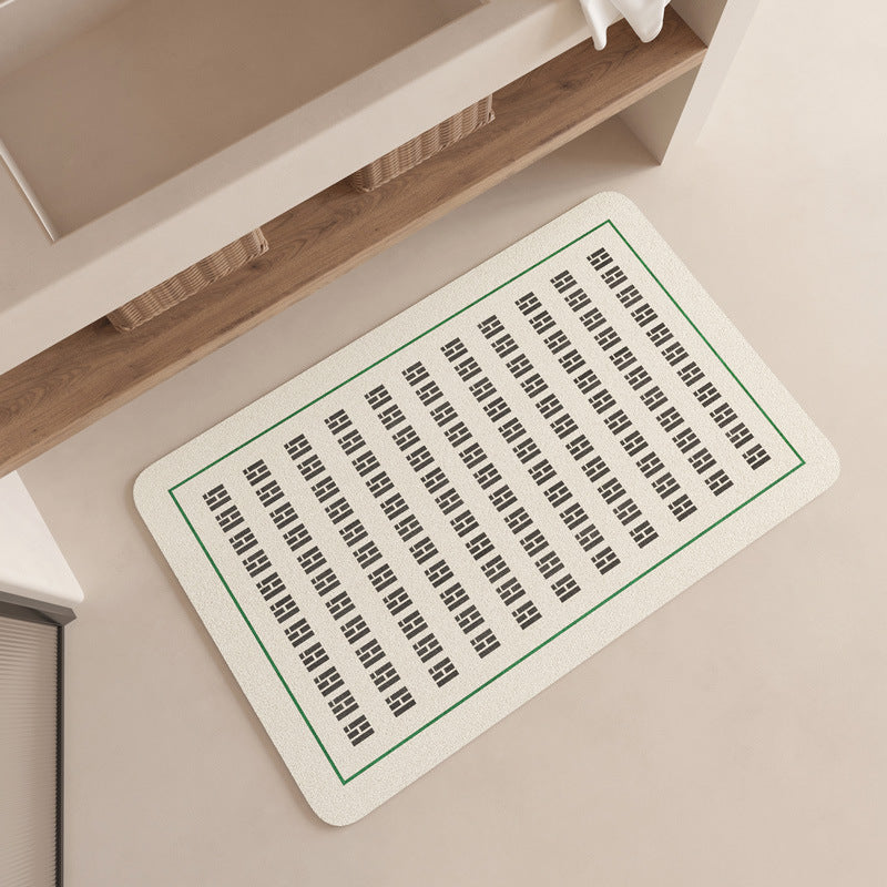 Modern Geometric Patterned Bath Mat