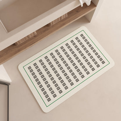Modern Geometric Patterned Bath Mat