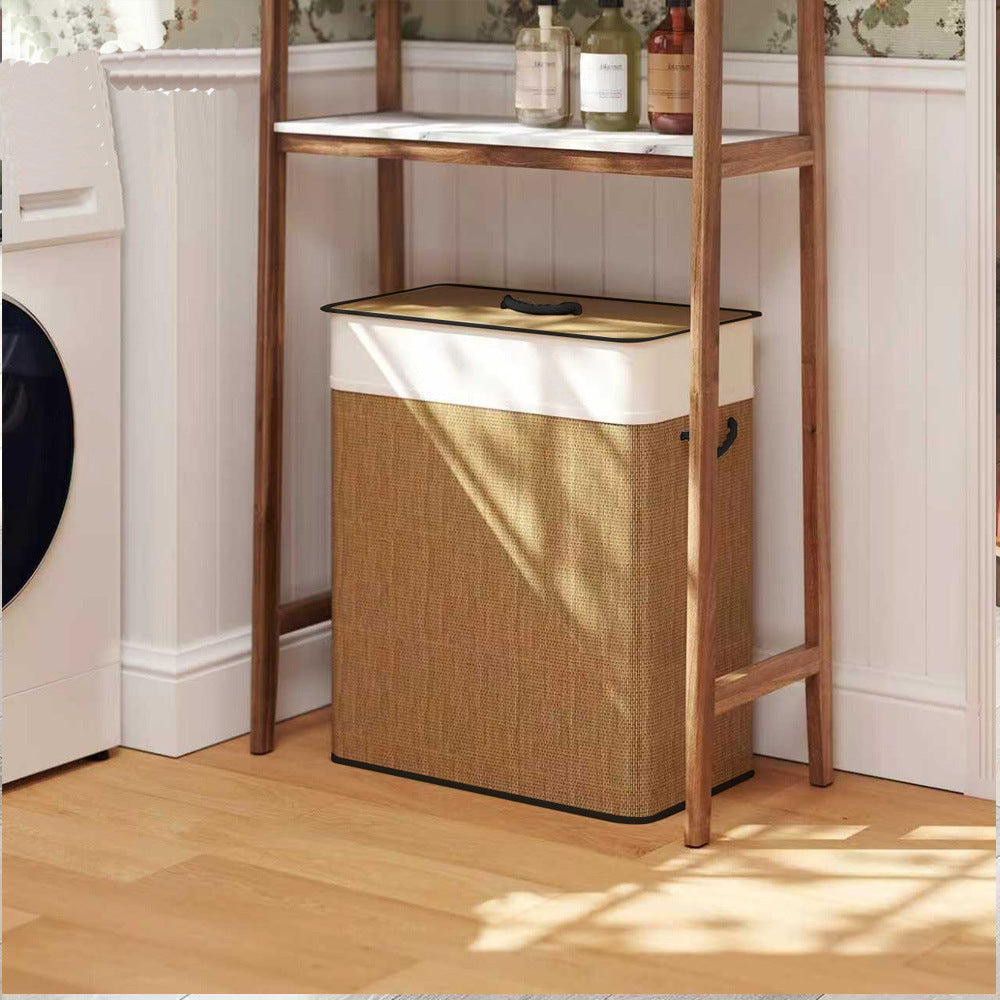 Elegant laundry container with removable lid and sturdy handles Acalora