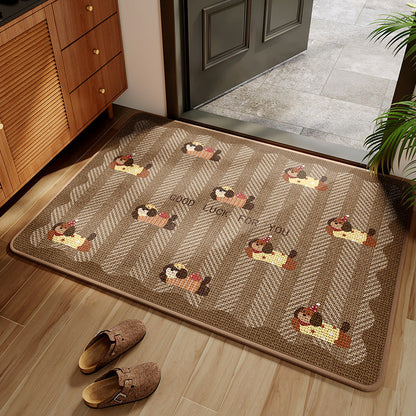 Funny Cartoon Dog Door Mat