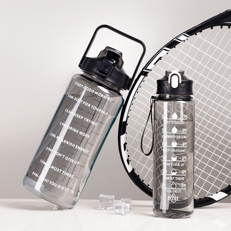 Women's Motivational Water Bottle with Time Markers Bowlift