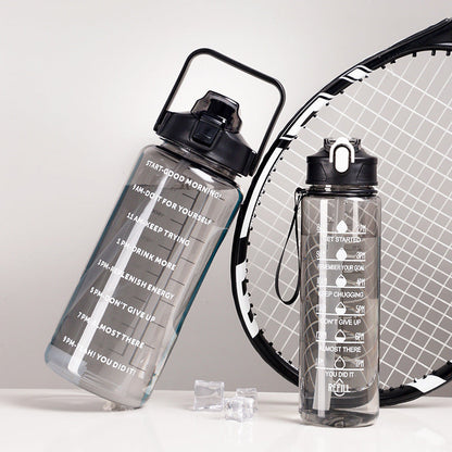 Women's Motivational Water Bottle with Time Markers Bowlift