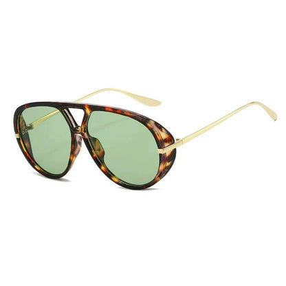Women's oversized sunglasses with elegant plastic frame and mirrored lenses Karnz