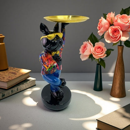 Decorative sculpture with tray Acalora