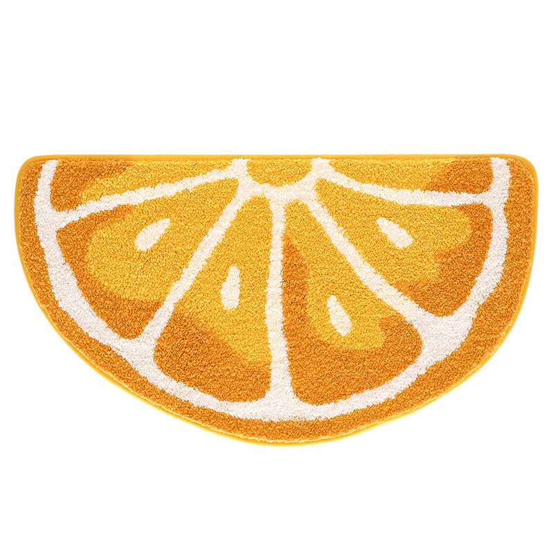 Playful Fruit-Themed Bath Rug