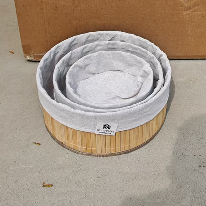 Storage baskets with decorative fabric insert Acalora