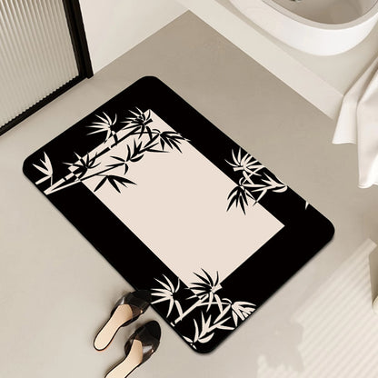 Floral Patterned Bathroom Mat Acalora