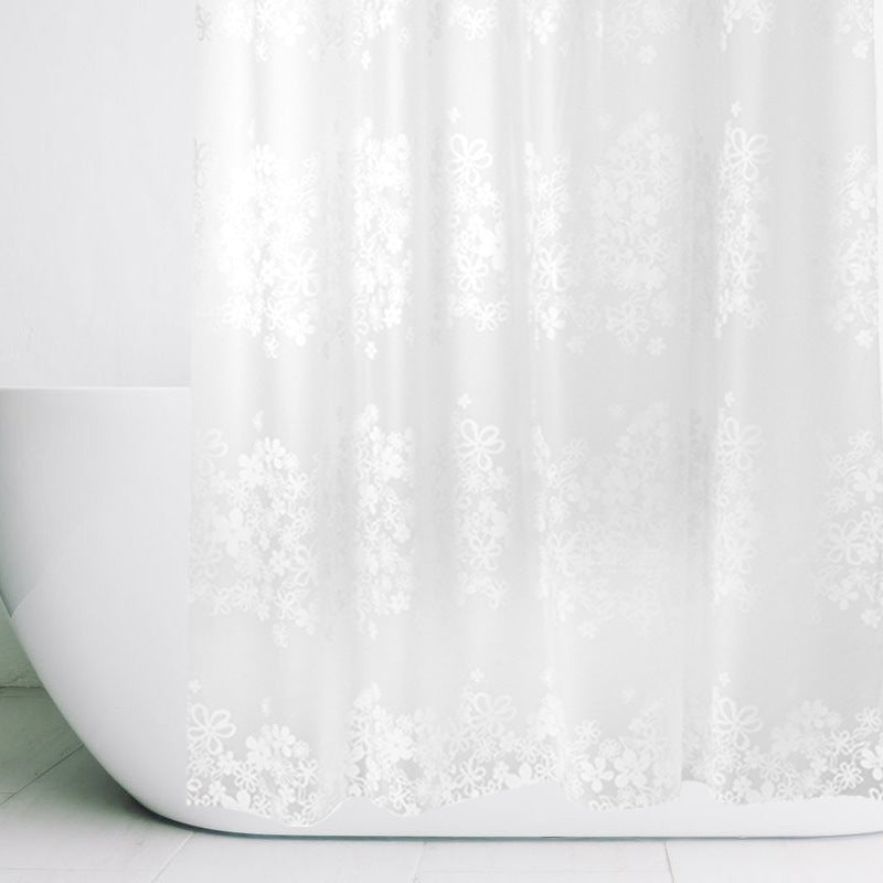 Floral Patterned Waterproof Shower Curtain