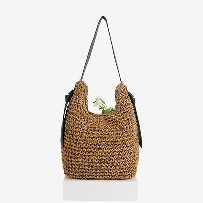 Women's Handmade Tote Bag made from natural raffia fabric Karnz