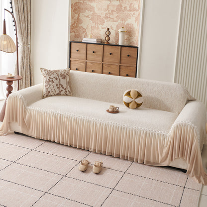 Elegant Ruffled Sofa Cover