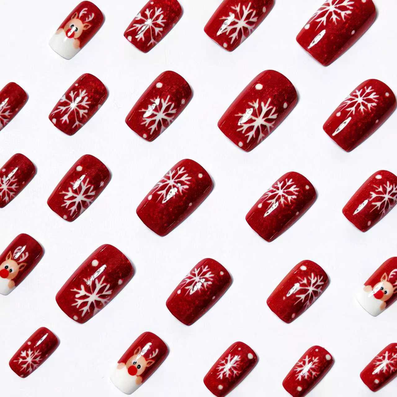 Festive 3D Reindeer Nail Art Acalora