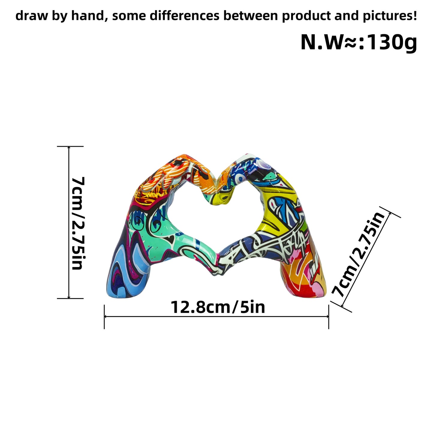 Stylish hand sculptures with colorful design Acalora