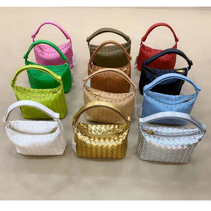 Woven Leather Satchel Bag Acalora