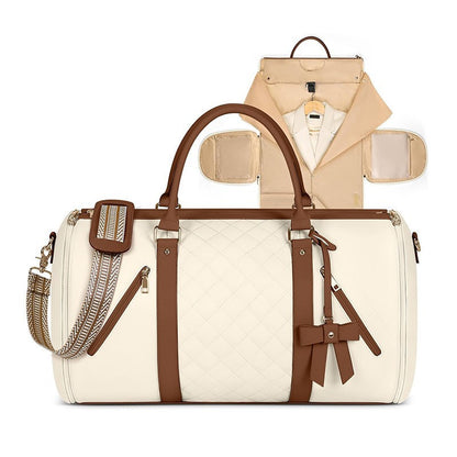 Elegant Quilted Business Travel Duffle Bag Acalora