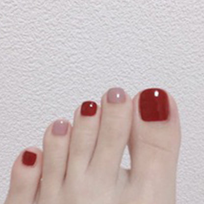 Premium Glossy Press-On Toenail Set Acalora