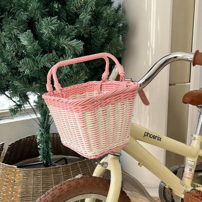 Women Handmade Basket with Leather Handles Bowlift