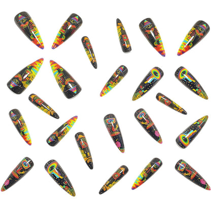 Nail art in creative tropical motif design Acalora